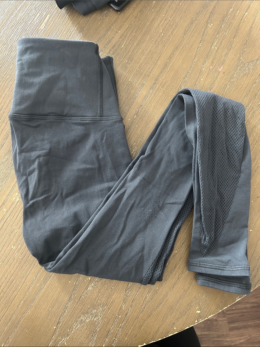 lululemon athletica Black High-Rise Leggings with Mesh Panels